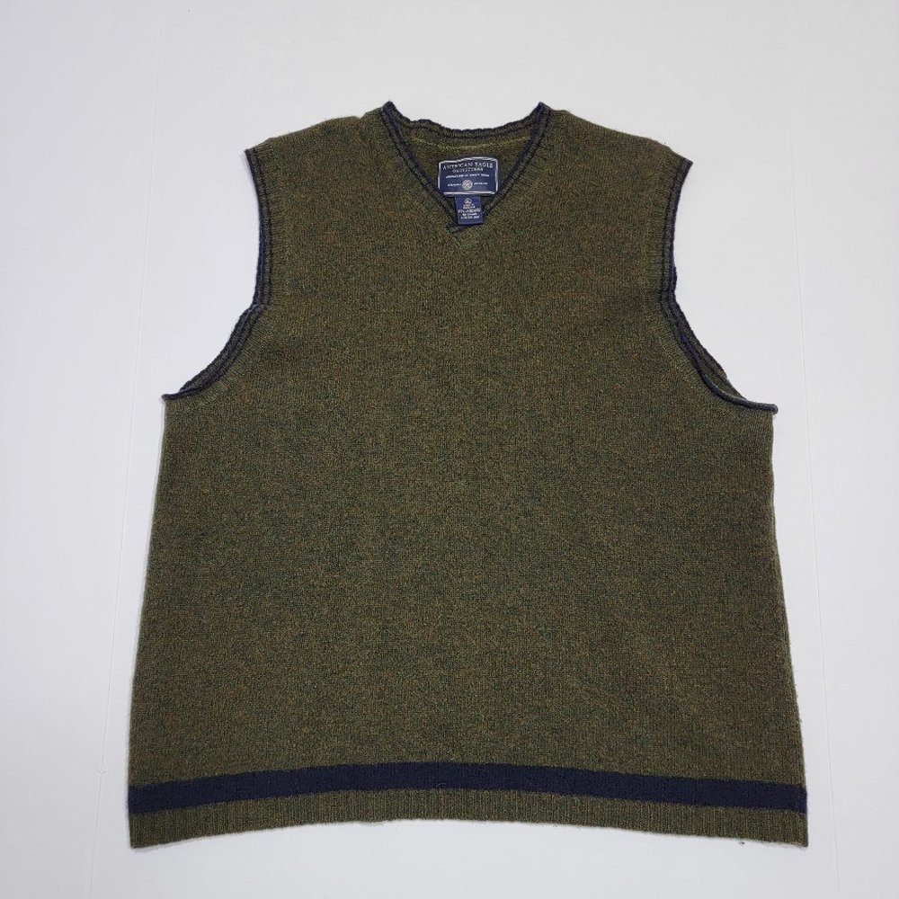 American Eagle Sweater Vest - Lambs Wool - Hunter